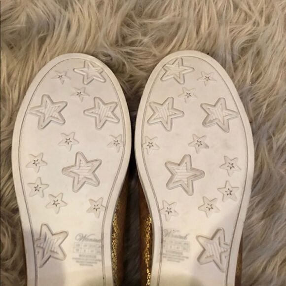 Wanted Woodside Gold Shimmer Slip Ons - Picture 10 of 10